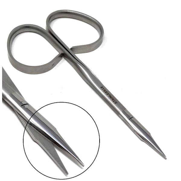 A2Z Scilab Ribbon Type Handle Steven Tenotomy Scissors 4" Straight A2Z-ZR669 - main